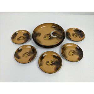 Bowl Set Asian Inspired Swallow Bird 6pcs Serving Bowl